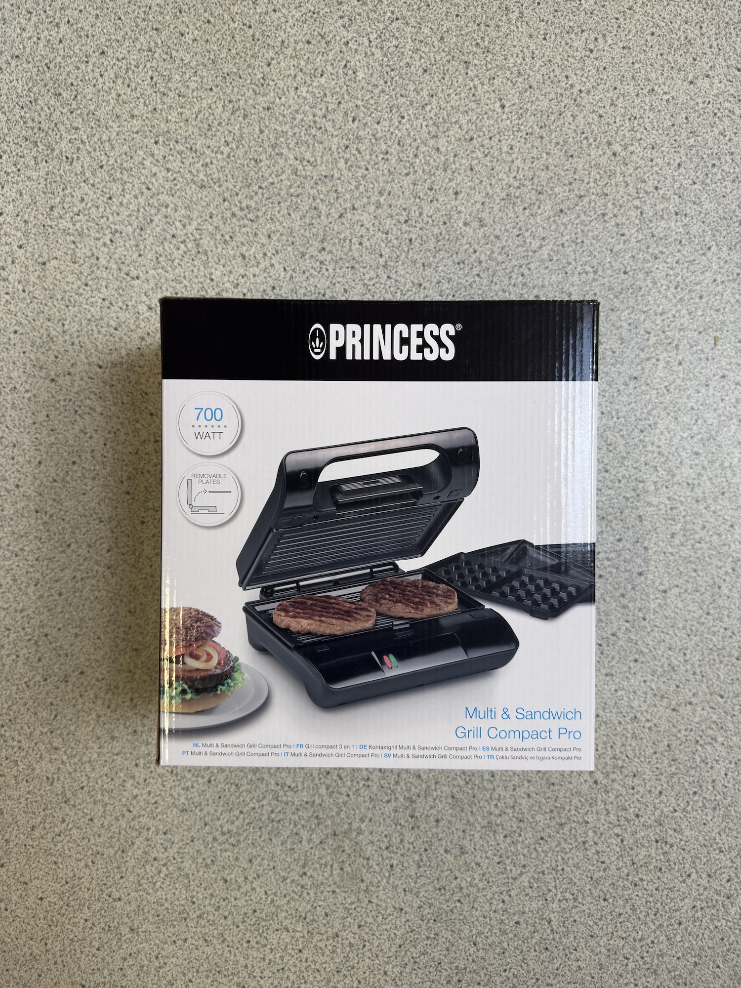 Princess Multigrill 117002 Compact Pro -voileipä ja vohveligrilli